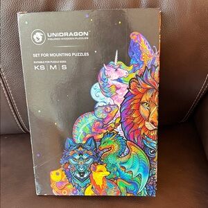 Puzzle mounting set for wooden puzzles